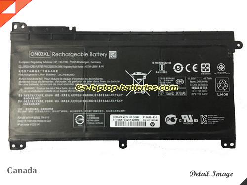 Genuine HP Pavilion x360 13-u000 Battery For laptop 3470mAh, 42Wh , 11.55V, Black , Li-ion