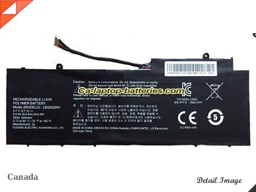 LG LBG622RH Battery 8000mAh, 30Wh , 8Ah 3.7V Black Li-ion