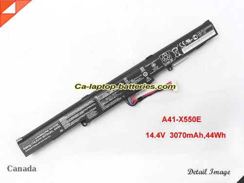 ASUS A41X500E Battery 3070mAh, 44Wh  14.4V Black Li-ion
