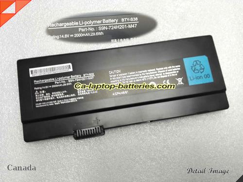 Genuine MSI S9N-724H201-M47 Battery For laptop 2000mAh, 29.6Wh , 14.8V, Black , Li-ion