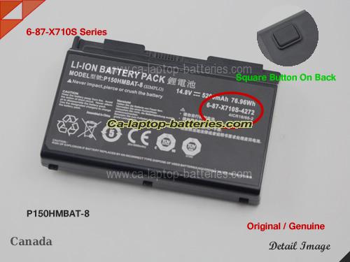 Genuine METABOX Pro P170SM-A Battery For laptop 5200mAh, 76.96Wh , 14.8V, Black , Li-ion