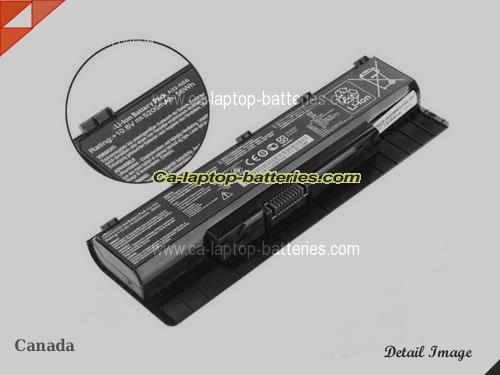 Genuine ASUS N56VM84034V Battery For laptop 5200mAh, 56Wh , 10.8V, Black , Li-ion