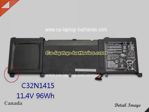 Genuine ASUS ZenBook Pro UX501JW4720 Battery For laptop 8420mAh, 96Wh , 11.4V, Black , Li-ion