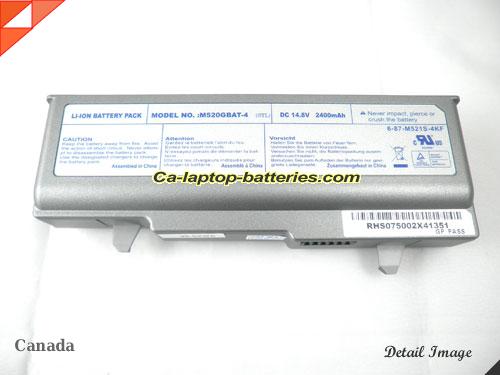CLEVO M520GBAT-4 Battery 2400mAh 14.8V Sliver Li-ion