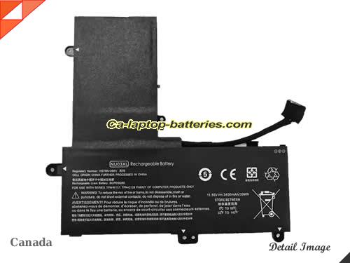 HP Pavilion X360 11u000ng Replacement Battery 3400mAh, 39Wh  11.55V Black Li-Polymer