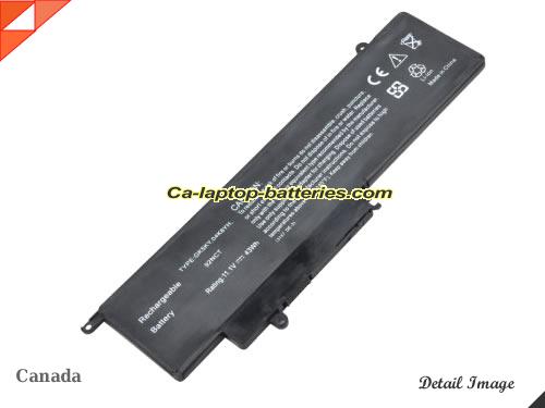 DELL INS13WD3308T Replacement Battery 3800mAh, 43Wh  11.1V Black Li-Polymer