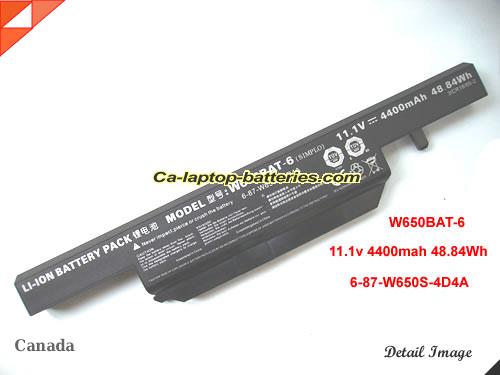 CLEVO 687W650S4E72 Battery 4400mAh, 48.84Wh  11.1V Black Li-ion