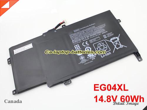 Genuine HP Envy 6-1111TX Battery For laptop 60Wh, 14.8V, Black , Li-ion