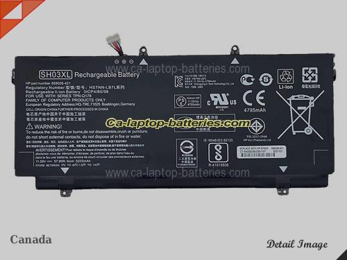 Genuine HP Spectre 13-ac004nf X360 Battery For laptop 5020mAh, 57.9Wh , 11.55V, Black , Li-Polymer