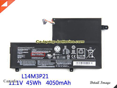 Genuine LENOVO Ideapad510s-12 Battery For laptop 4050mAh, 45Wh , 11.1V, Black , Li-ion