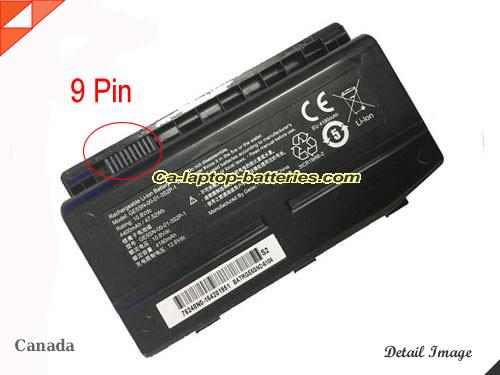 Genuine MECHREVO MR X6Ti-H Battery For laptop 4400mAh, 47.52Wh , 10.8V, Black , Li-ion