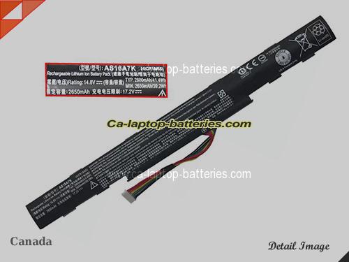 Genuine ACER Aspire F5-771G-73T9 Battery For laptop 2800mAh, 41.4Wh , 14.8V, Black , Li-ion