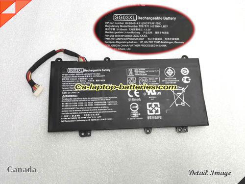 Genuine HP W7D93UA Battery For laptop 3450mAh, 11.55V, Black , Li-ion