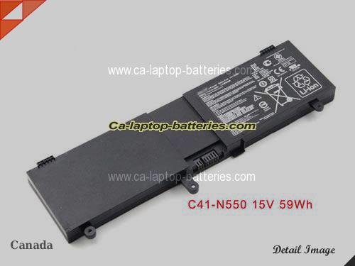 Genuine ASUS G550JK-CN272H Battery For laptop 4000mAh, 59Wh , 14.8V, Black , Li-Polymer