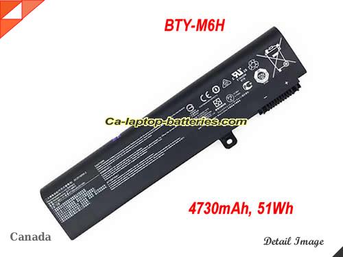 Genuine MSI GE72 2QD-035XPL Battery For laptop 4730mAh, 51Wh , 10.86V, Black , Li-ion