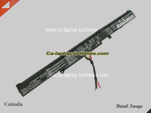 Genuine ASUS GL553VD-FY297T Battery For laptop 3350mAh, 48Wh , 14.4V, Black , Li-ion