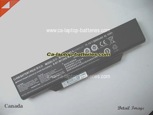 Genuine CLEVO W130Hx Battery For laptop 5600mAh, 62.16Wh , 11.1V, Black , Li-ion