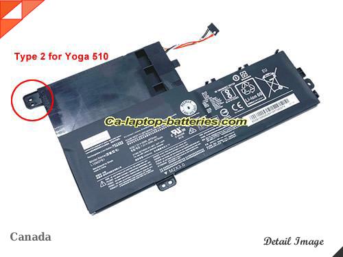 Genuine LENOVO Yoga 520-14IKB(81C800H1GE) Battery For laptop 4610mAh, 35Wh , 7.6V, Black , Li-ion