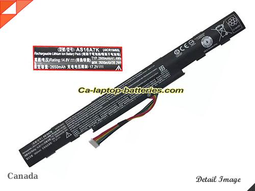 Genuine ACER ASPIRE E5-523G-95NV Battery For laptop 2800mAh, 41.4Wh , 14.8V, Black , Li-ion