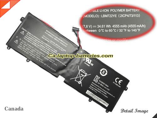 Genuine LG Gram 14Z950-G.AR51B Battery For laptop 4555mAh, 34.61Wh , 7.6V, Black , Li-ion