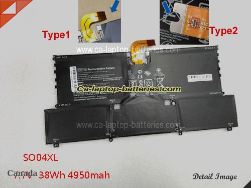 Genuine HP Spectre 13-V010CA Battery For laptop 4950mAh, 38Wh , 7.7V, Black , Li-ion