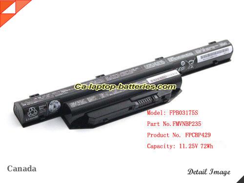 Genuine FUJITSU LifeBook E743(M55A1DE) Battery For laptop 72Wh, 11.25V, Black , Li-lion