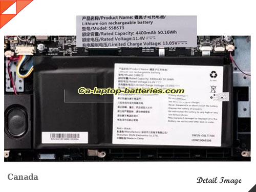 MECHREVO SSBS73 Battery 4400mAh, 50.16Wh  11.4V Black Li-Polymer