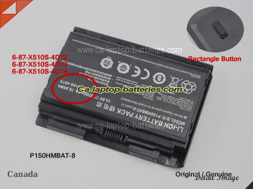 Genuine METABOX P150SM Battery For laptop 5200mAh, 76.96Wh , 14.8V, Black , Li-ion