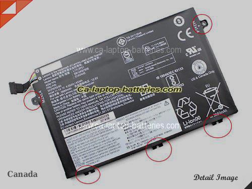 Genuine LENOVO ThinkPad E580 20KSA00WCD Battery For laptop 3880mAh, 45Wh , 4.05Ah, 11.1V, Black , Li-Polymer