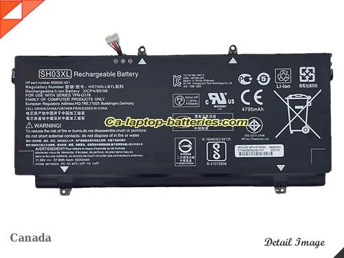 Genuine HP X360 CONVERTIBLE 13-AC0XX Battery For laptop 5020mAh, 57.9Wh , 11.55V, Black , Li-Polymer