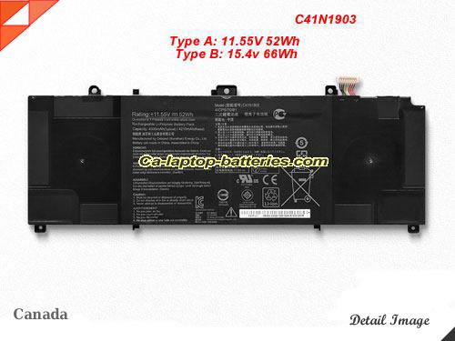 ASUS C41N1903 Battery 4335mAh, 66Wh  15.4V Black Li-Polymer