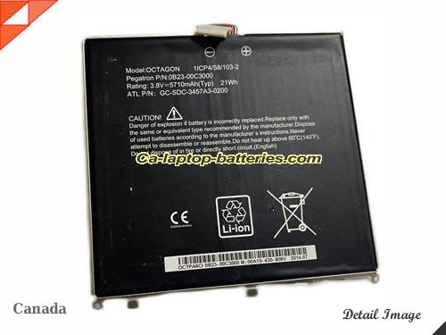 OTHER GC-SDC-3457A3-0200 Battery 5710mAh, 21Wh  3.8V Black Li-Polymer