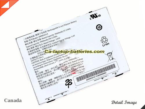 OTHER AMME4314 Battery 9660mAh, 37.19Wh  3.85V White Li-Polymer