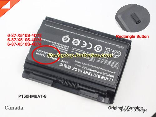 SAGER 6-87-X510S-4D74 Battery 5200mAh, 76.96Wh  14.8V Black Li-ion