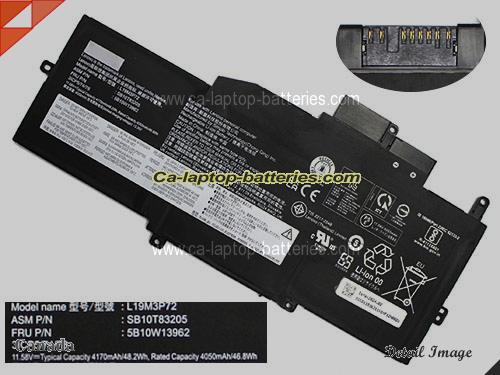 Genuine LENOVO ThinkPad X1 Nano Gen 1-20UN000UFR Battery For laptop 4170mAh, 48.2Wh , 11.58V, Black , Li-Polymer