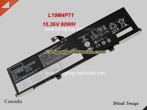 Genuine LENOVO ThinkPad P1 Gen 3-20TH002JAU Battery For laptop 5235mAh, 80Wh , 15.36V, Black , Li-Polymer