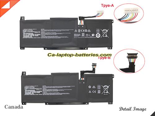 Genuine MSI Modern 15 A10RAS(MS-1551) Battery For laptop 4600mAh, 52.4Wh , 11.4V, Black , Li-Polymer