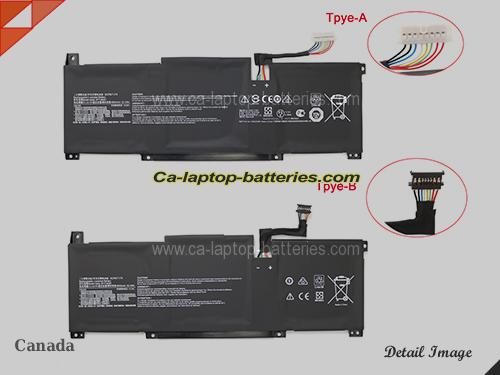 Genuine MSI Modern 15 A10RAS-082FR Battery For laptop 4600mAh, 52.4Wh , 11.4V, Black , Li-Polymer