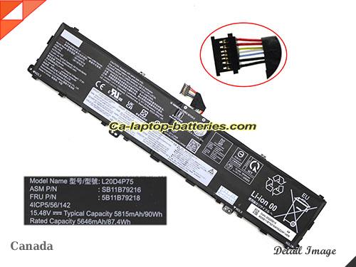 LENOVO 5B11B79217 Battery 5815mAh, 90Wh  15.48V Black Li-Polymer