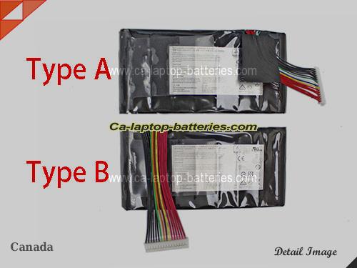 MSI GT73VR 7RE-665CN Replacement Battery 5225mAh, 75Wh  14.4V Black Li-ion