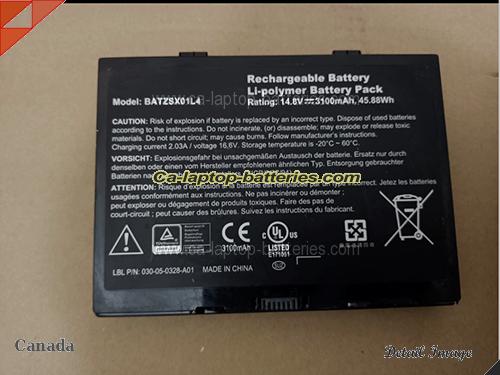 Genuine XPLORE Ix125R2 Battery For laptop 3100mAh, 45.88Wh , 14.8V, Black , Li-Polymer