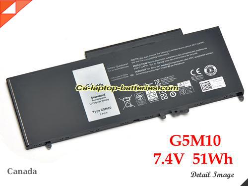 Genuine DELL Latitude E5450-NL-SB117 Battery For laptop 51Wh, 7.4V, Black , Li-Polymer