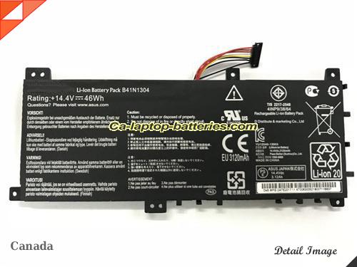 Genuine ASUS VivoBook S451LA-CA025H Battery For laptop 3194mAh, 46Wh , 14.4V, Black , Li-ion