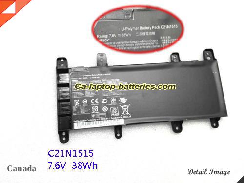 Genuine ASUS P756UA-TY157T Battery For laptop 4840mAh, 38Wh , 7.6V, Black , Li-ion