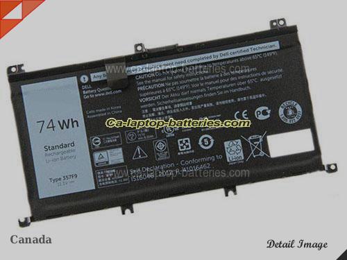 Genuine DELL Ins 15-7567-D1865B Battery For laptop 74Wh, 11.1V,  , Li-ion