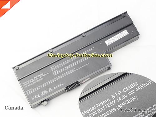 MEDION BTP-D2BM Battery 4400mAh 14.8V Black Li-ion