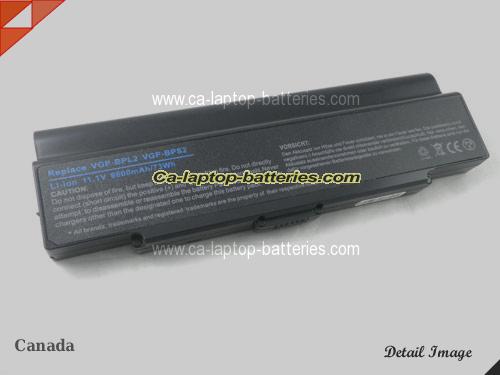 SONY VAIO VGN-FE550G Replacement Battery 6600mAh 11.1V Black Li-ion