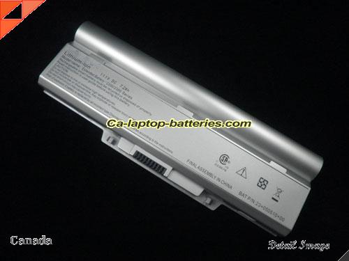 Genuine TWINHEAD H12Y Battery For laptop 7200mAh, 7.2Ah, 11.1V, Silver , Li-ion