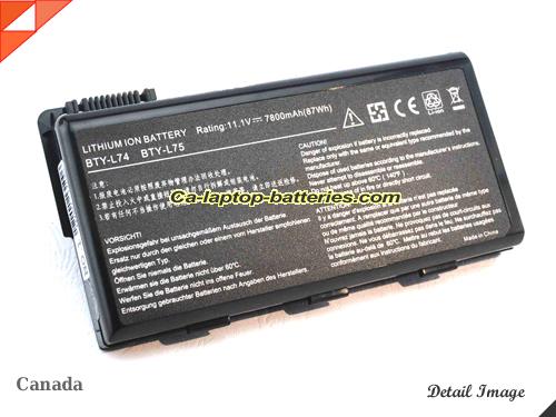 MSI CX600X Replacement Battery 7800mAh 11.1V Black Li-ion