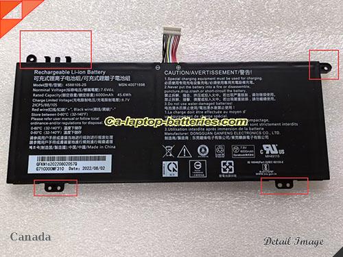 DYNABOOK 4588105-2S Battery 6000mAh, 45.6Wh  7.6V Black Li-ion